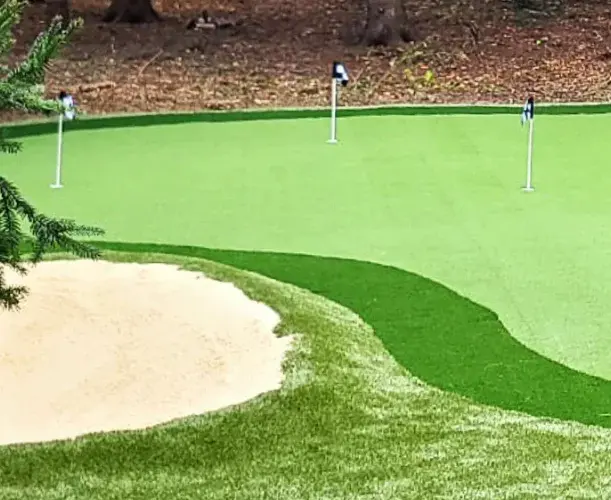 beautiful landscaped artificial golf course